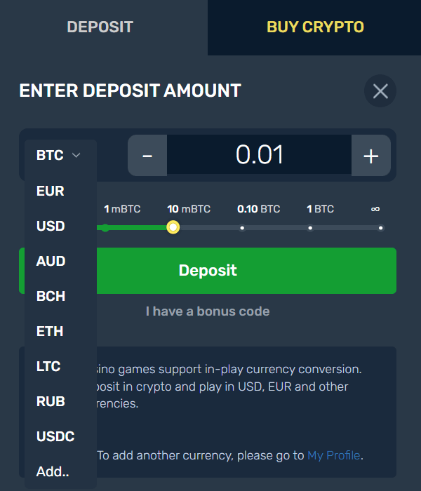 Winz Zahlungsoptionen