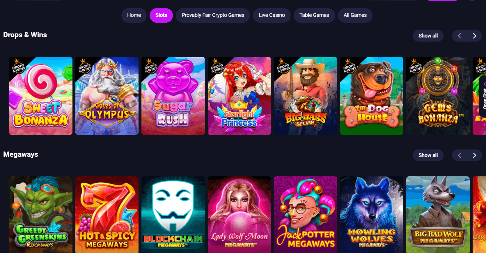 Metaspins Slot Spiele