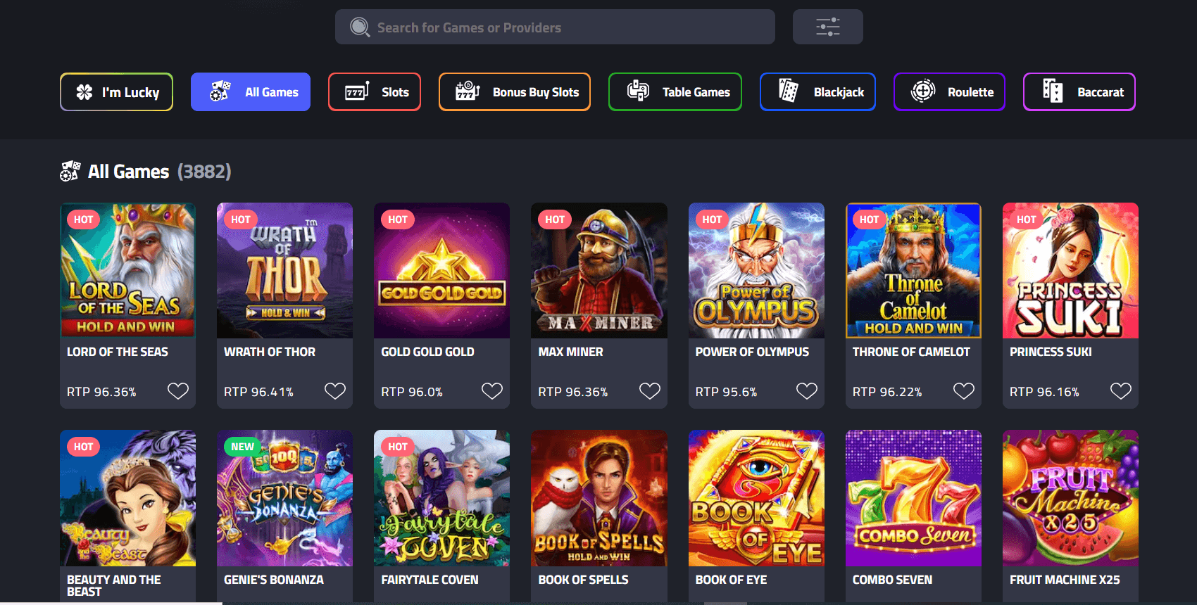 mBitcasino.io Spiele