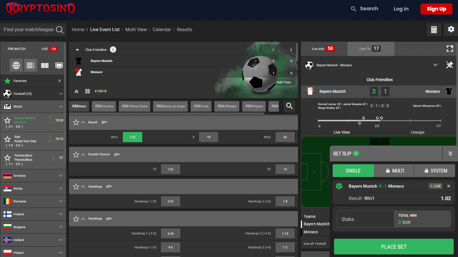 Kryptosino Sportseite