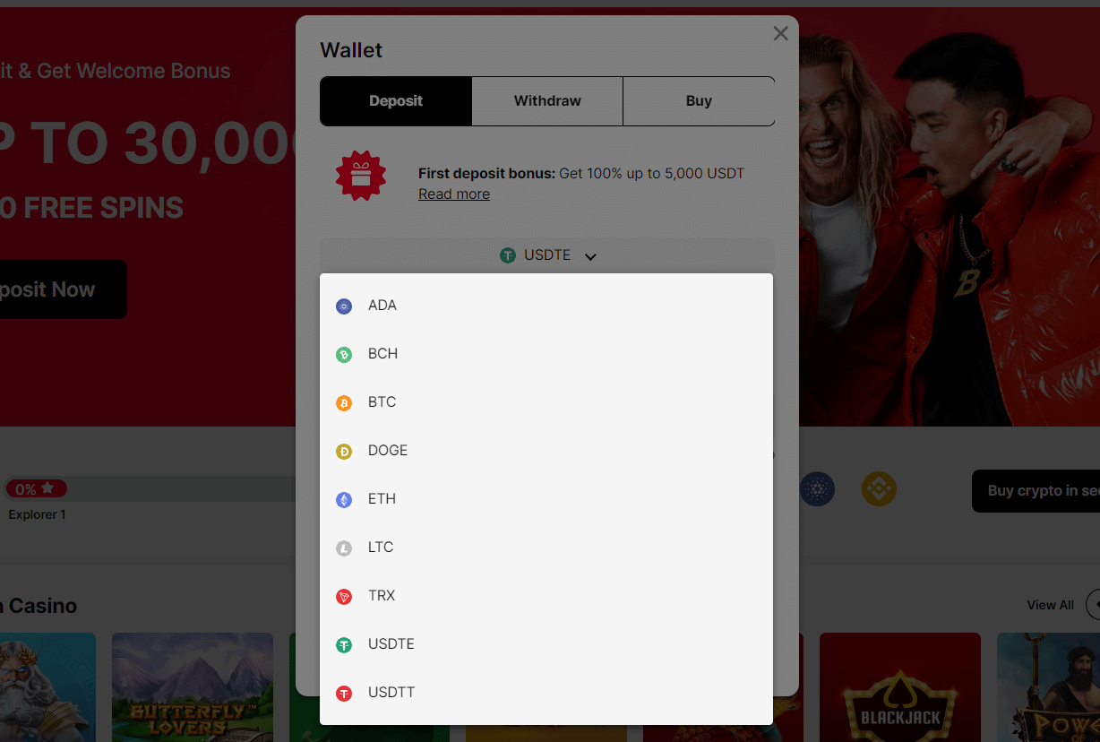 Bombastische Einzahlungsseite