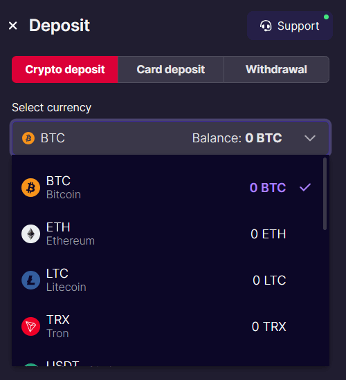 Ybets Einzahlungsseite