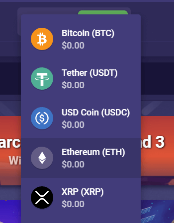 Roobet Einzahlungsseite