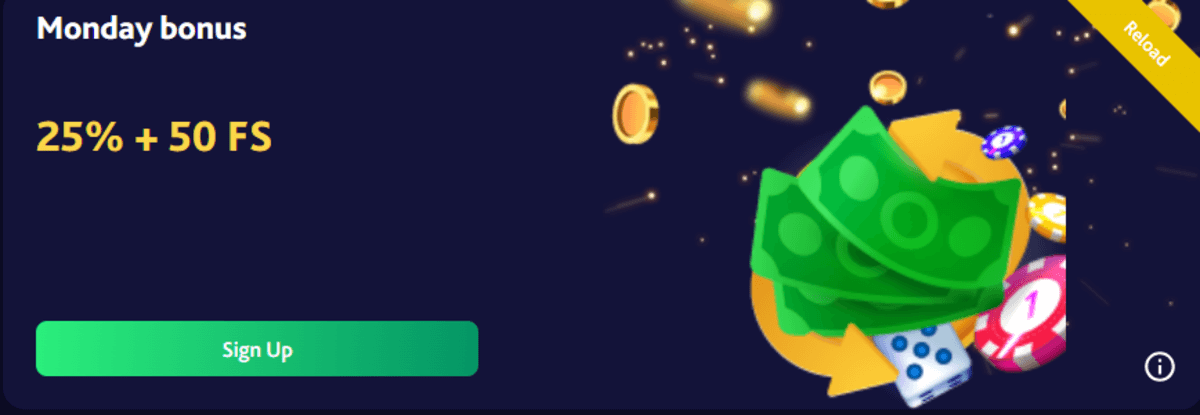 7bitcasino Montag Nachladebonus