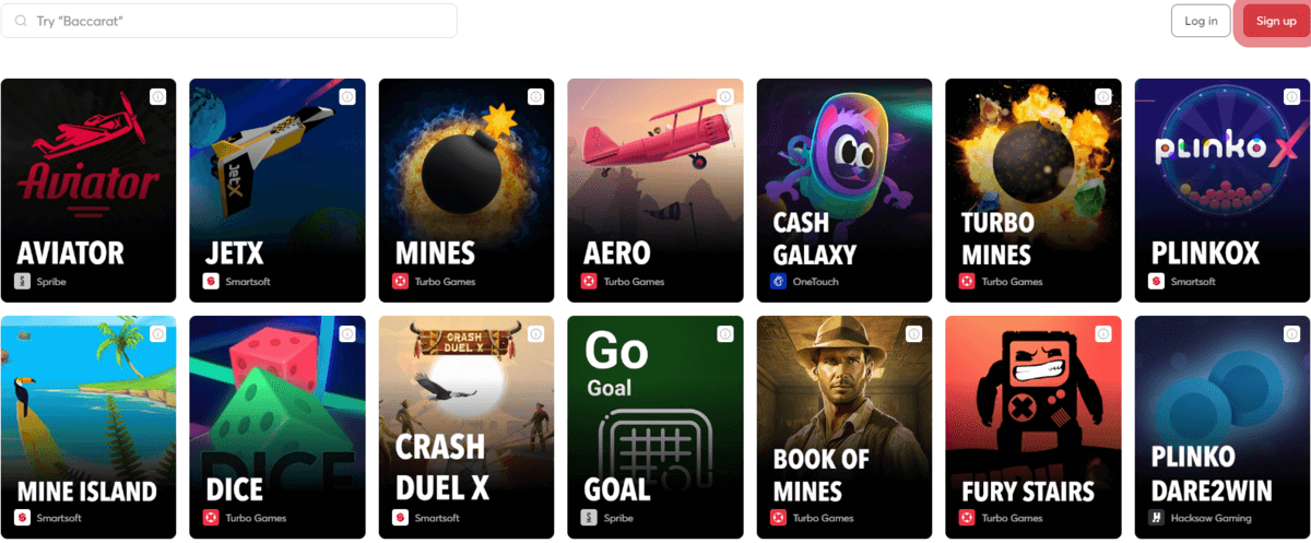 Bitcasino Crash-Spiele