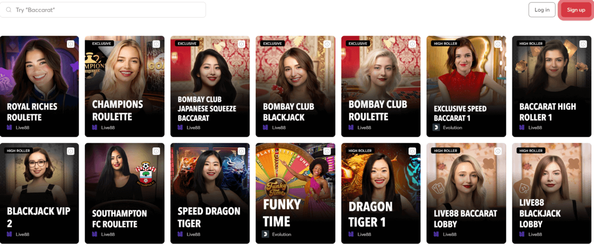 Bitcasino Live-Spiele