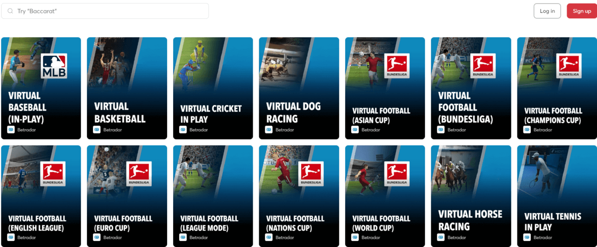 Bitcasino Virtuelle Sportarten