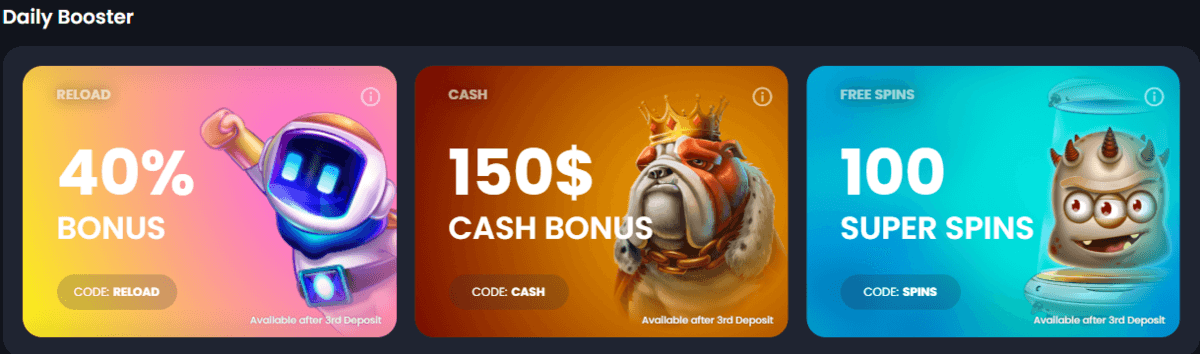 Bitkingz Tägliche Booster Boni