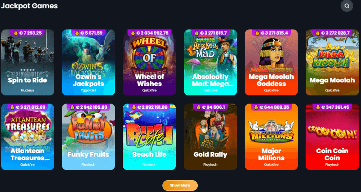 Bitkingz Jackpot-Spiele